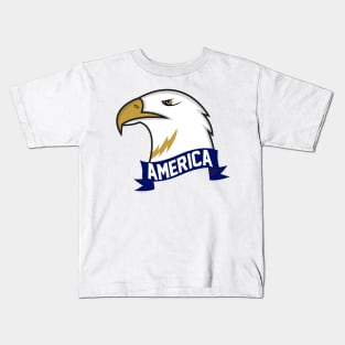 America Eagle Mascot Kids T-Shirt